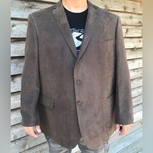 Men's Soft Suede Brown Pronto Uomo Blazer 52R